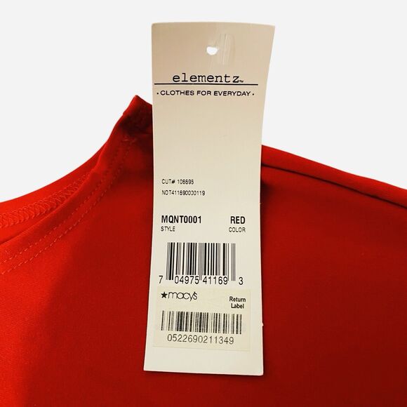 Elementz Tank Top Womens XL Red Stretch Comfort Basic Sexy Coquette - Picture 6 of 6